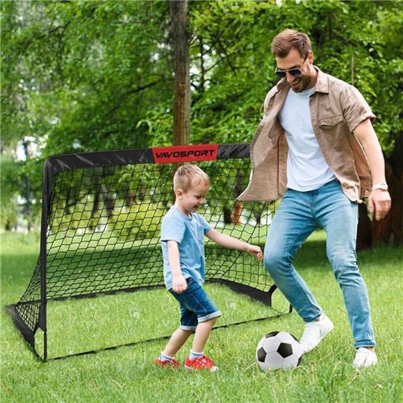 Kids Soccer Goals Set- 2 of 4' x 3' Portable Soccer Goal Training Equipment - Picture 6 of 6